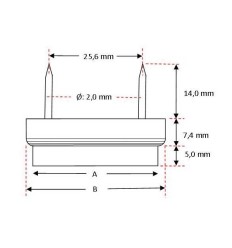 Filtsko, m/ 2 søm, oval